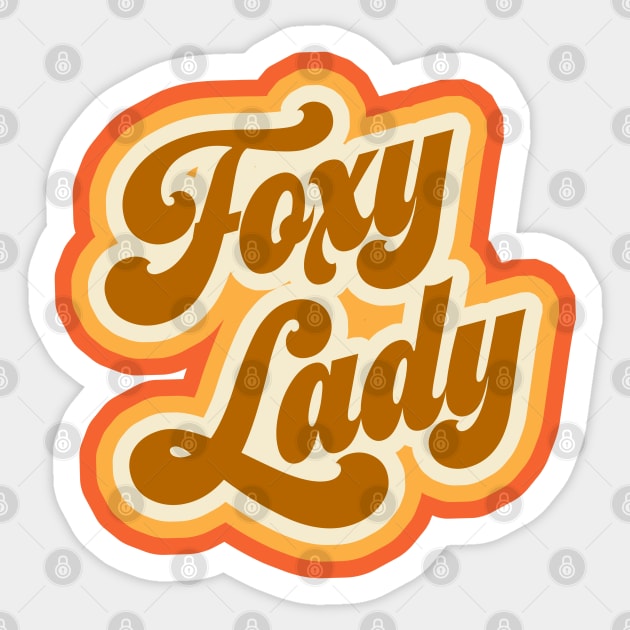 "Foxy Lady" Vintage 1970s Sticker by Webdango